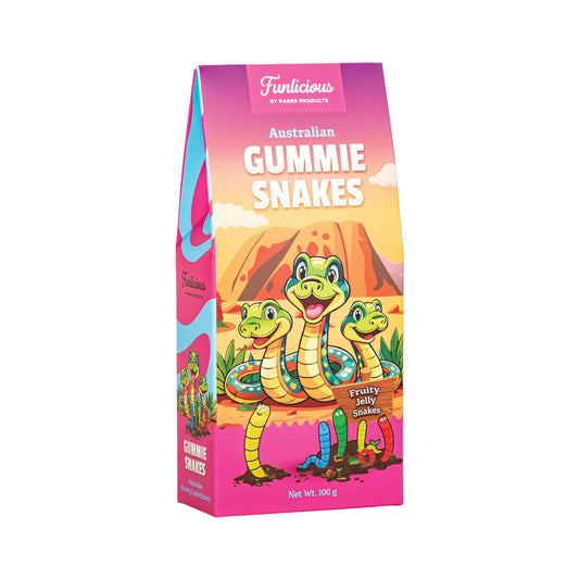 FABGS - Funlicious Australian Boxed Gummie Snakes 100g