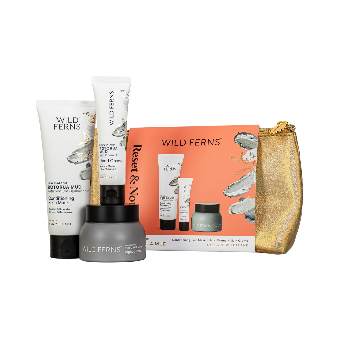 ROCBRN - Rotorua Mud Cosmetic Bag Set - Reset & Nourish